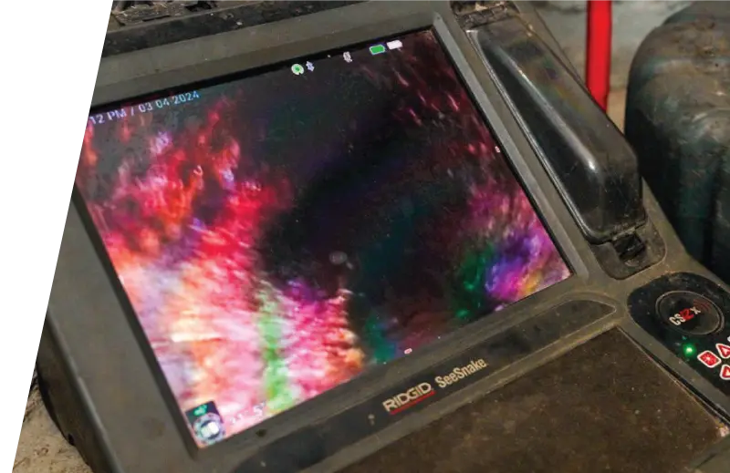 Screen Displaying Inside of Pipe